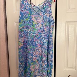 Lilly Pulitzer Blue and Pink Floral Dress